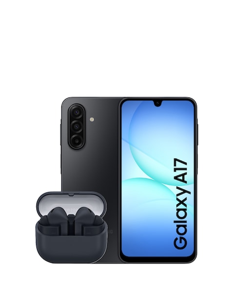Samsung Galaxy A17 128GB 4G - Black and Buds3 FE - Black Bundle