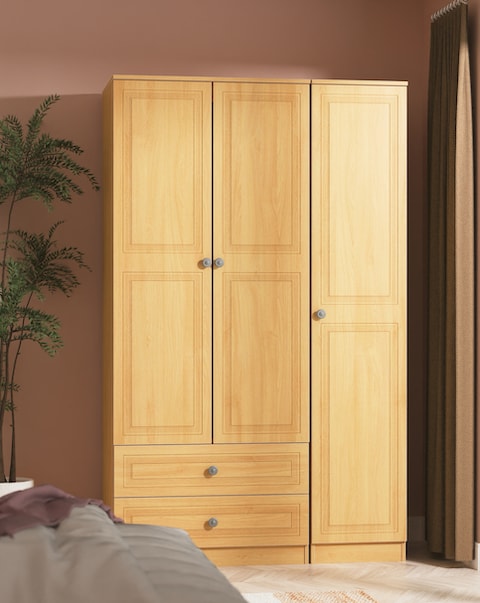 Richmond Triple Wardrobe with 2 Drawers
