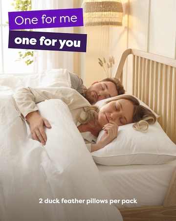 Slumberdown Duck Feather Medium Support Pillow 2 Pack