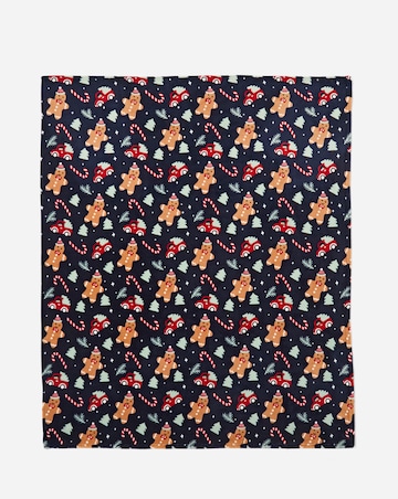 Christmas Gingerbread Fleece Throw