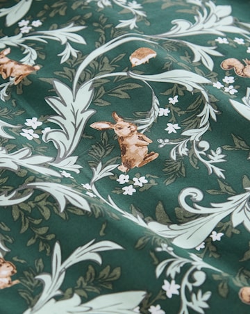 Forest Leaf Scroll Cotton Blend Duvet Cover Set