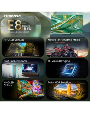 Hisense 65E8STUK 65in Mini-LED 4K Ultra HD HDR Smart TV