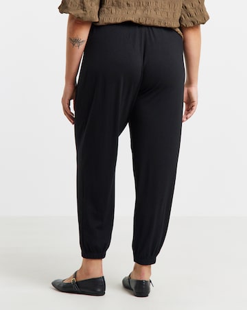 Simply Be Black Jersey Balloon Trouser