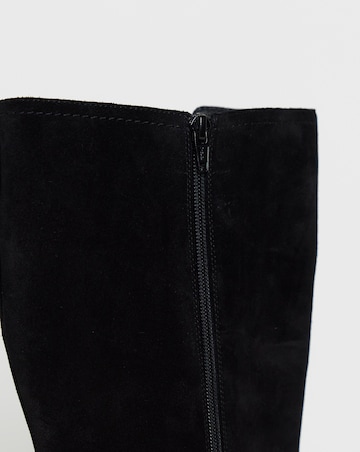 Laura Leather Knee High Chelsea Boots - Wide Fit (E) & Curvy Calf