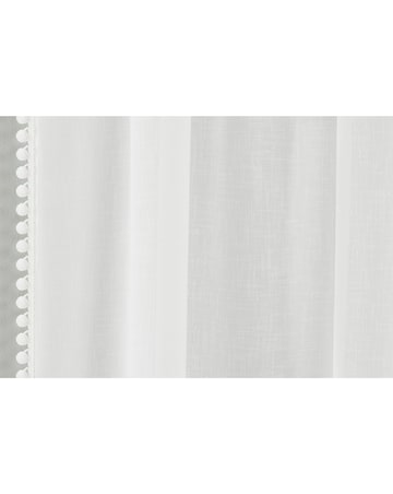Tahiti Pom Pom Linen Look Voile
