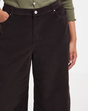 Chocolate Cord Culotte Jeans