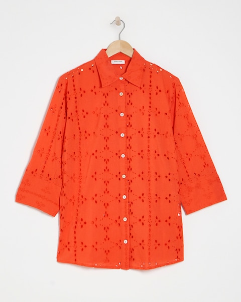 Pure Cotton Broderie Shirt