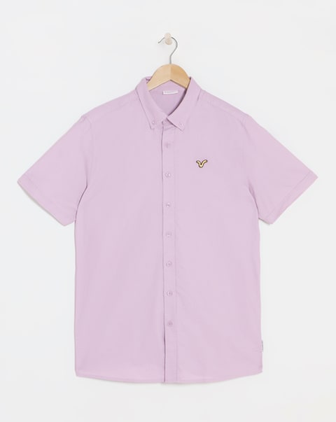 Voi Plain Oxford Short Sleeve Shirt Long