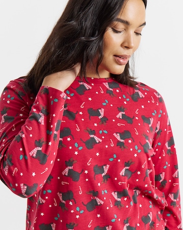 Pretty Secrets Christmas Scottie Dog Family Pyjamas - Womens