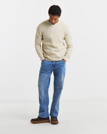Twist Yarn Detail Cable Knit Jumper