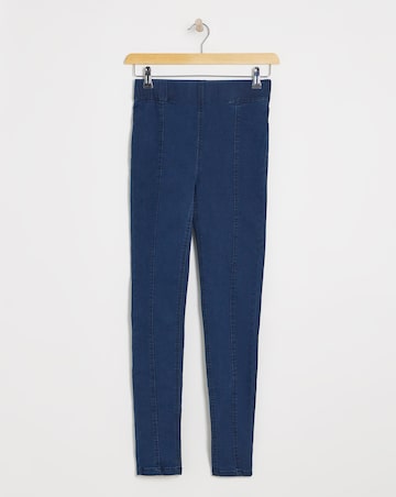 Indigo Stretch Seamed Skinny Jeggings