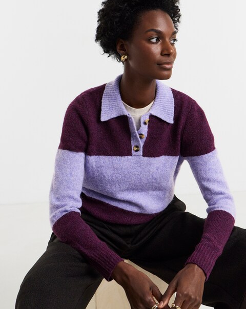 New In - Colour Block Rugby Jumper