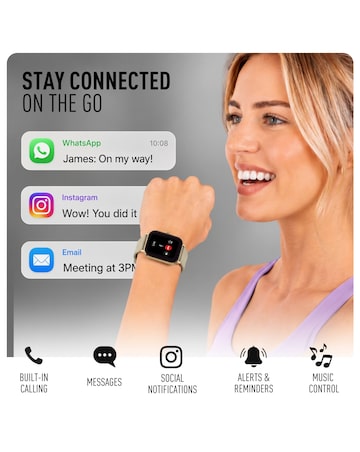 Reflex Active Nexus Silicone Strap Smart Watch - Cream