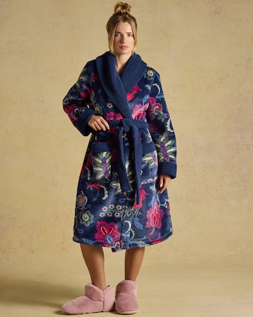 Joules Matilda Floral Luxury Dressing Gown