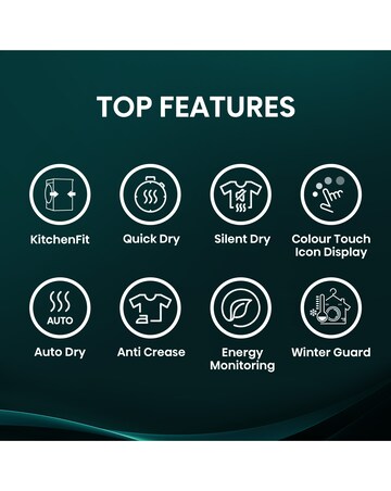 Hisense 3i 9kg KitchenFit Heat Pump Dryer White