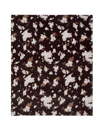 Fusion Cow Print Fleece Throw