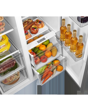 Midea American Side-by-Side Fridge Freezer - Inox + Installation