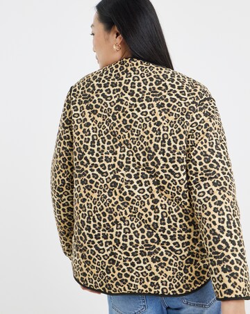 Leopard Print Quilted Jacket