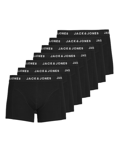 JACK & JONES Huey 7 Pack Trunks - Black
