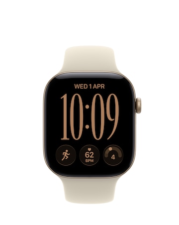 Apple Watch Series 12 GPS + Cellular 46mm - Gold Aluminium/Sand Sport Band - S/M