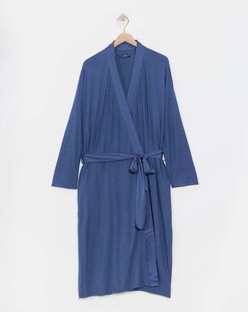 Cool Stretch Satin Midi Dressing Gown