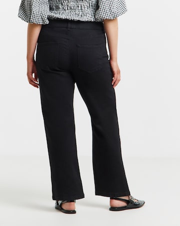 Black 24/7 Stretch Straight Leg Jeans