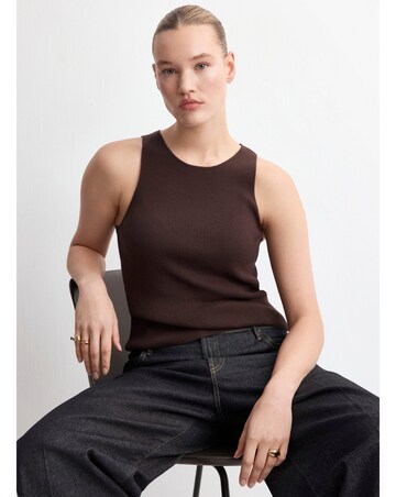 Mango Fitted Fine-Knit Top