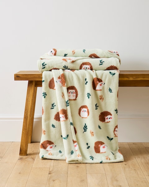 Hedgehog Fleece Throw