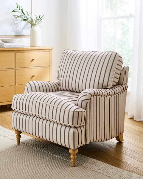 New In - Wisteria Striped Armchair