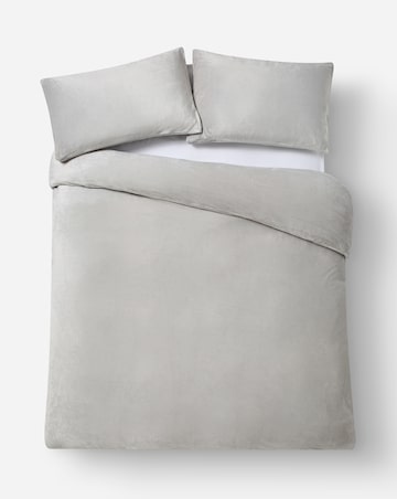 Plain Plush Fleece Duvet Cover Set