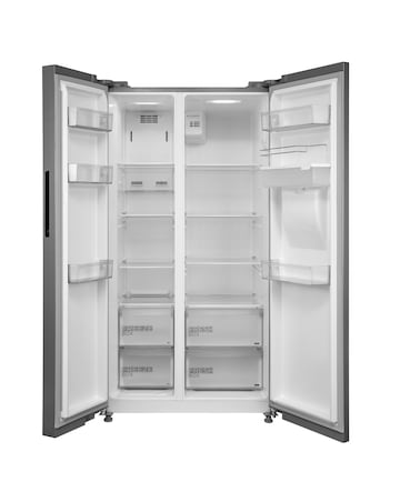 Midea Side-by-Side Fridge Freezer - Silver + Installation