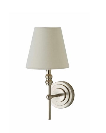 ValueLights Maggie Brushed Chrome Wall Light with Shade