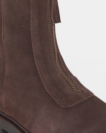 Jessy Zip Detail Ankle Boots - Wide Fit (E)