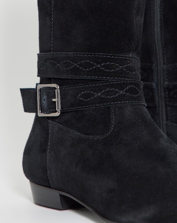 Neveah Suede Flat Knee High Boots - Wide Fit (E) & Curvy Calf