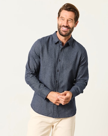 FatFace Long Sleeve Tadwick Shirt - Navy