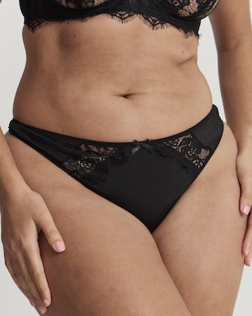 Figleaves Pulse Lace Thong Black