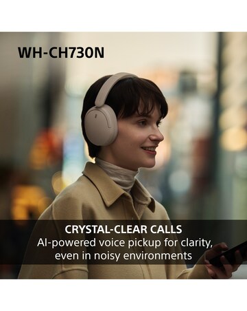 Sony WH-CH730N Wireless Noise Cancelling Over-Ear Headphones - Blue