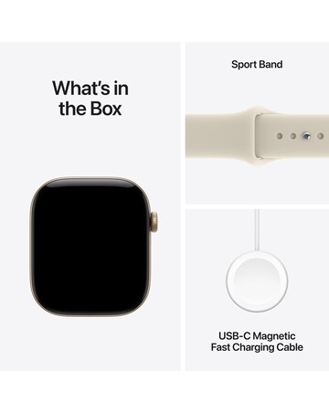 Apple Watch Series 12 GPS 46mm - Light Gold Aluminium/Sand Sport Band - S/M