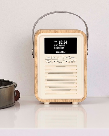 VQ Retro Mini DAB Radio - Oak