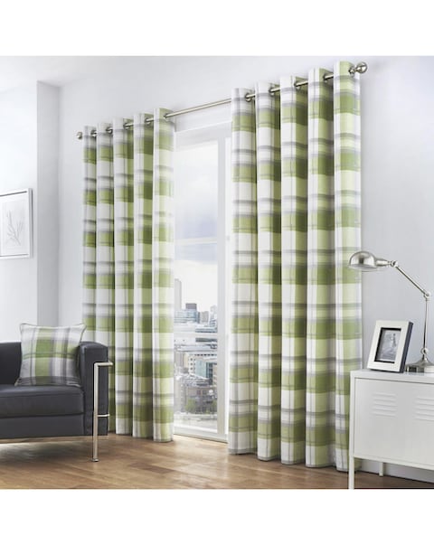 Balmoral Check Eyelet Curtains