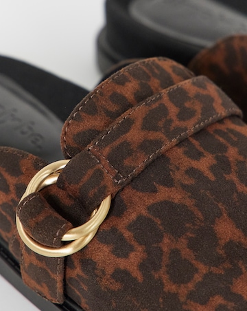 Penny Flat Buckle Mule Shoes - Wide Fit (E)