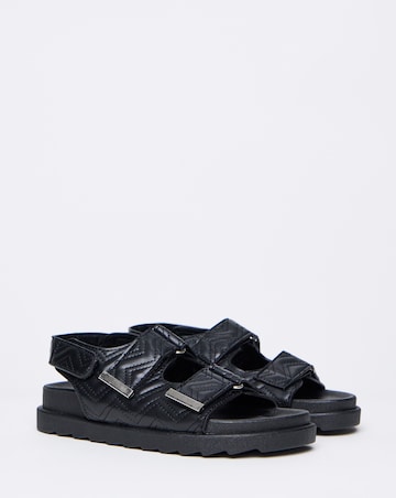 Simply Be Jess Quilted Touch and Close Sandals - Wide Fit (E)