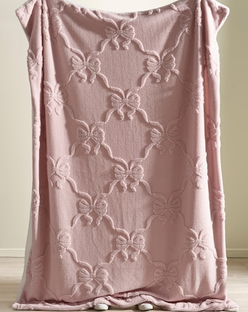 Catherine Lansfield Carved Bow Throw