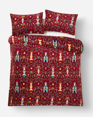 Festive Nutcracker Fleece Duvet Cover Set
