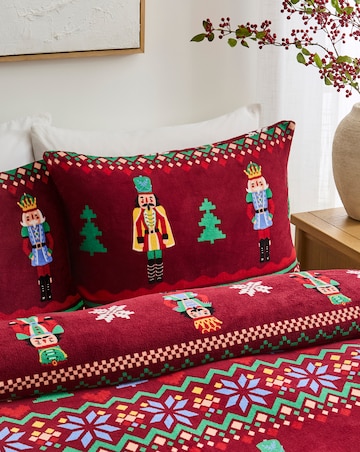 Festive Nutcracker Fairisle Fleece Duvet Cover Set