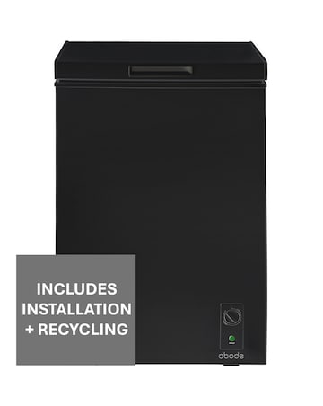Abode A99CF0E1B Chest Freezer 99L Black + Install