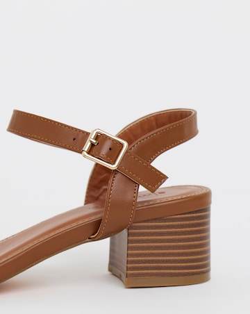 Simply Be Marseille Block Heel Barely There Sandals - Extra Wide Fit (EEE)