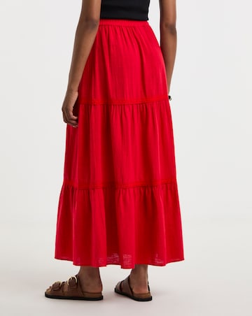 Pieces Tohime High Waisted Ankle Woven Skirt Lacetapes