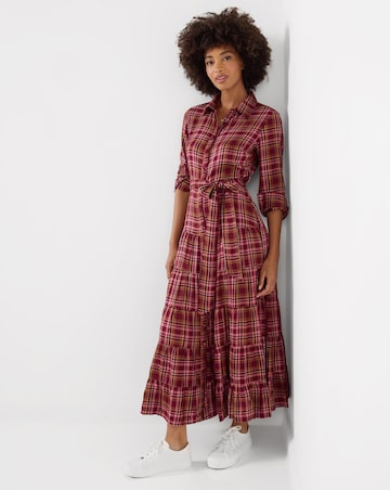 Joe Browns Willow Check Button Through Maxi Dress
