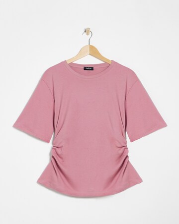 Mauve Pink Cinched Waist T-Shirt